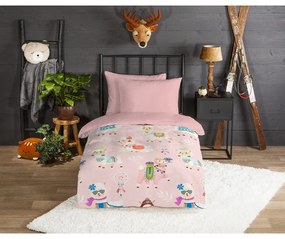 Biancheria da letto per bambini rosa in flanella per letto singolo 140x200 cm Ladida – Good Morning
