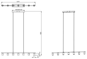 Reality - Lampadario a sospensione con filo VANNES 7xE27/40W/230V