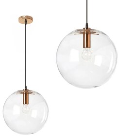 Lampada da soffitto pensile di vetro Lassi Rose Gold 25 cm