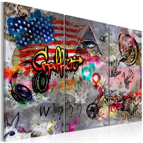 Quadro American Graffiti  Colore colorful, Dimensioni e Misure 120x80