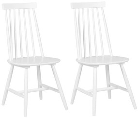 Set di 2 sedie legno bianco BURBANK Beliani