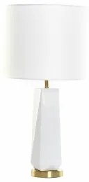 Lampada da tavolo DKD Home Decor 8424001847242 33 x 33 x 67 cm Ceramica Dorato Metallo Bianco 220 V 50 W
