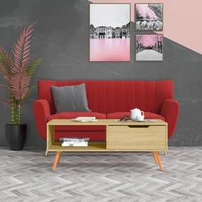 Tavolino Salotto Rovere Sonoma 100x49,5x43 Cm Legno Multistrato /