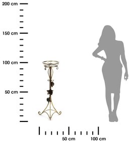 Portafiori 95x38 cm oro