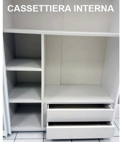 Camera Matrimoniale Ancy Frassino Bianco Cemento Specchio