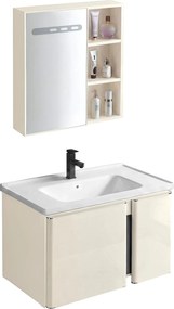 Set di mobili da bagno con lavabo Tula 60cm Beige