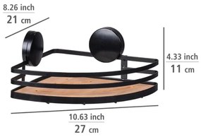 WENKO 24980800 - Mensola ALBA 27,3 x 21 cm nero/marrone