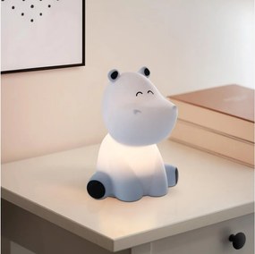 Eglo 75945 - LED RGBW Lampada notturna ricaricabile per bambini CASTELLINO LED/5W/5V 1200mAh ippopotamo