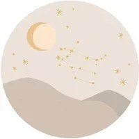 Eijffinger Carta da parati panoramica Star Sign Circles Beige - Gemini