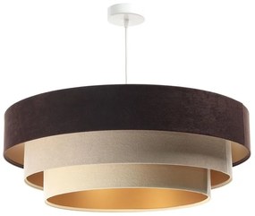 Lampadario su filo TRINITI 1xE27/60W/230V marrone/beige/oro