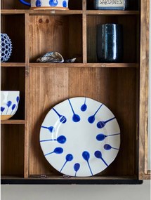 Set di piatti da dolce bianchi/blu in gres 3 pz ø 22 cm Linora – Bloomingville