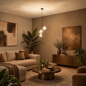 BRILAGI - Lampadario sospeso a cavo VULCANO 3xG9/8W/230V bronzo/beige fumé