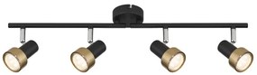 Globo 57917-4G - Faretto  MASON 4xGU10/25W/230V nero/oro