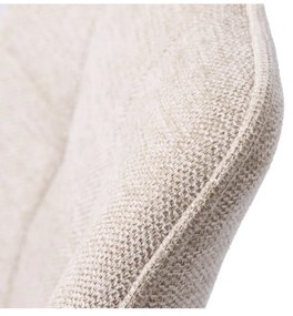 Sedia da pranzo beige in imbottito con braccioli Nolan – Unique Furniture