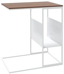 Tavolino bianco 55x36x59,5 cm legno multistrato