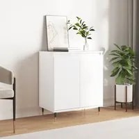 Credenza Bianco Lucido 60x35x70 cm in Legno Multistrato 827150