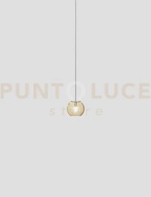 Oto sospensione 15 ambra rigadin nickel satinato 1 luce attacco g9