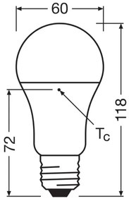 LED Lampadina in plastica riciclata A100 E27/14W/230V 4000K - Osram