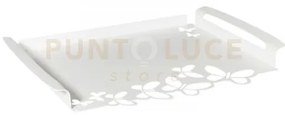 Vassoio piccolo con farfalle butterfly bianco