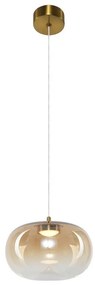 Lampadario LED a sospensione con filo VASO LED/4W/230V diametro 18 cm oro/fumé