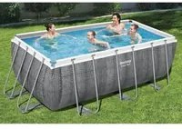 Bestway Set Piscina Power Steel Rettangolare 412x201x122 cm