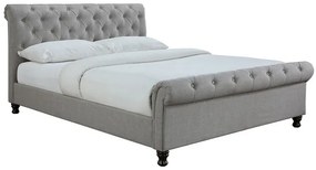 Letto design matrimoniale 160*200 lino grigio RILEY