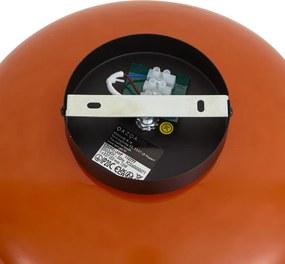 Plafoniera retrò nera con vetro arancione 30cm - Glaze