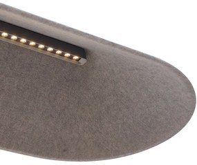 Lampada a sospensione moderna nera con interno grigio con LED dimmerabile a 3 livelli - Dani