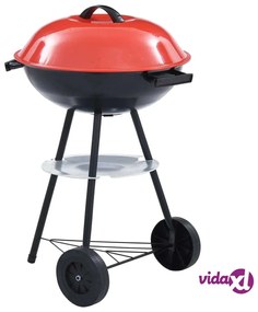 vidaXL Barbecue a Carbone Kettle Portatile XXL con Ruote 44 cm