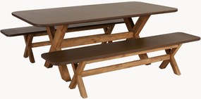 Set di mobili da giardino con gambe in legno di acacia Macabane, set da 3