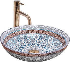 Lavabo da appoggio Rea Arte Blue