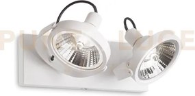 Glim spot con 2 faretti attacco gu10  lampadina inclusa bianco