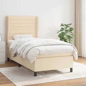 Giroletto A Molle Con Materasso Crema 100x200 Cm İn Tessuto /