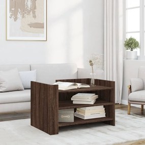 Tavolino Da Salotto Rovere Marrone 80x50x50cm Legno Multistrato /