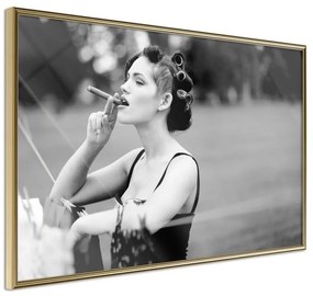 Poster  Smoking Harms Your Health  Cornice Quadri Cornice d'oro, Larghezza x Altezza Home decor 45x30