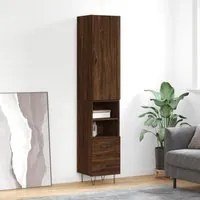 Credenza Rovere Marrone 34,5x34x180 cm in Legno Multistrato 3198952