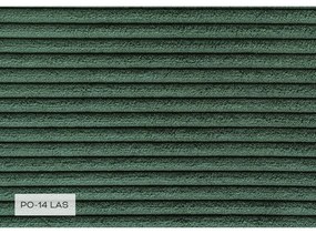 Divano letto angolare in velluto a coste verde scuro Brave Dave - Miuform