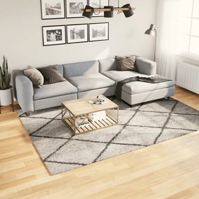 Tappeto Shaggy Pamplona Pelo Lungo Beige E Antracite 200x280 Cm /
