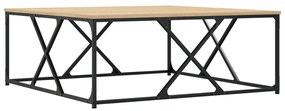 Tavolino salotto rovere sonoma 100x100x40 cm legno multistrato