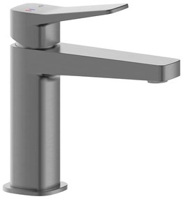 KFA Armatura 4522-815-61 - Miscelatore per lavabo + piletta di scarico MALAGA 15,9 cm, grigio metallico