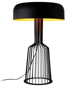 Lampada da tavolo nera con paralume in metallo (altezza 57 cm) Fellini - Opviq lights