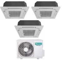 Climatizzatore Condizionatore Hisense Trial Split a Cassetta 9+9+9 con 3AMW62U4RFA R-32 Wi-Fi Optional 9000+9000+9000 con Telecomando e Pannello Incluso - Novit