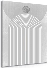 Stampa su tela – Arcobaleno grigio moderno Mid-Century