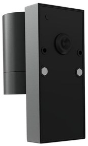 Applique cilindrica da Esterno IP65 GU10 con sensore Movimento - Nera