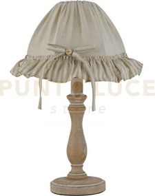 Lume cherry sabbia con legno 1 luce attacco e14 22x41cm