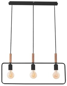 Lampadario a sospensione con filo FRAME 3xE27/60W/230V nero