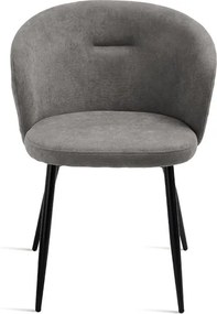 Sedia imbottita in tessuto Grigio Chiaro e sruttura in metallo RUMBLE 2 sedie