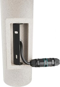 Applique Cilindrica in Cemento Chiaro GU10 IP65 Bidirezione - NOVILUMIO
