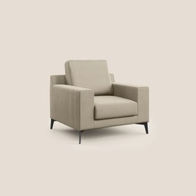 Prestige poltroncina moderna in microfibra smacchiabile T11 tortora