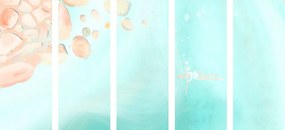 Quadri 5 pezzi – Donna sul mare aperto